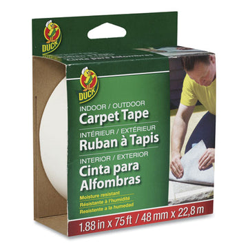 Duck® Carpet Tape, 3" Core, 1.88" X 75 Ft, White freeshipping - TVN Wholesale
